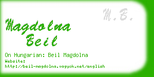 magdolna beil business card